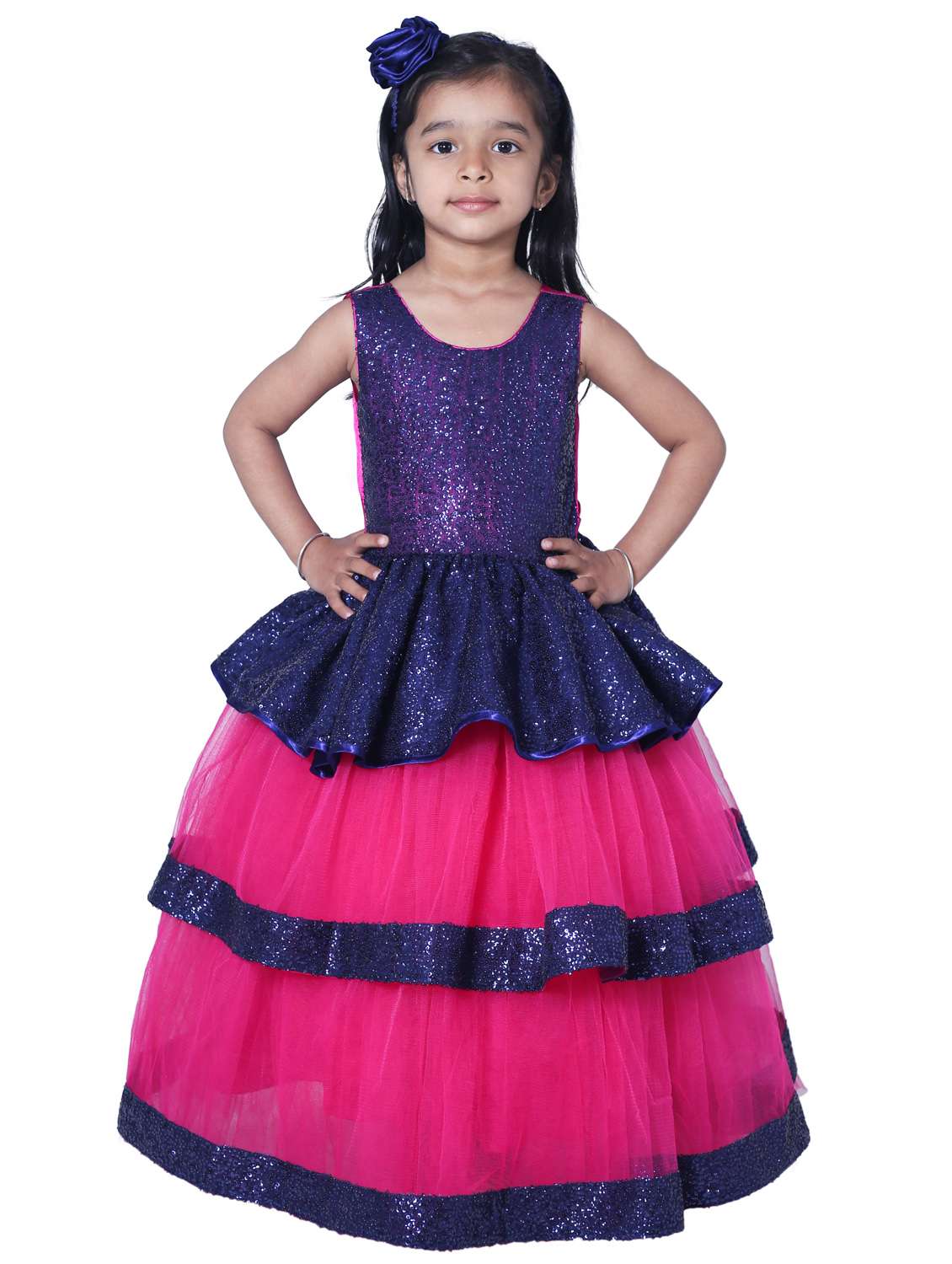 girls round neck sleeveless frock - 19743457 -  Zoom Image - 0