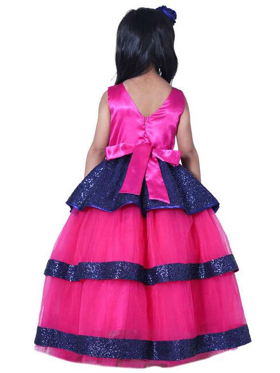 girls round neck sleeveless frock - 19743457 -  Standard Image - 3
