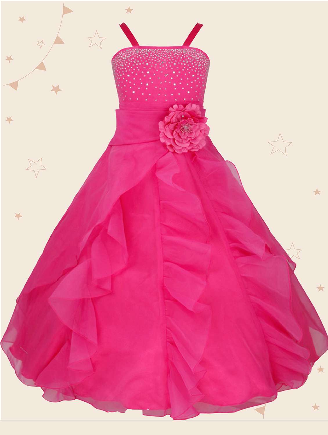 girls square neck sleeveless frock