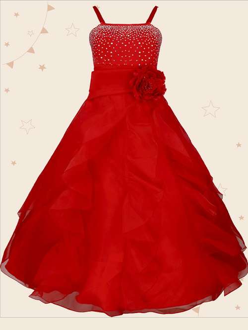 girls square neck sleeveless frock - 19743709 - Standard Image - 0