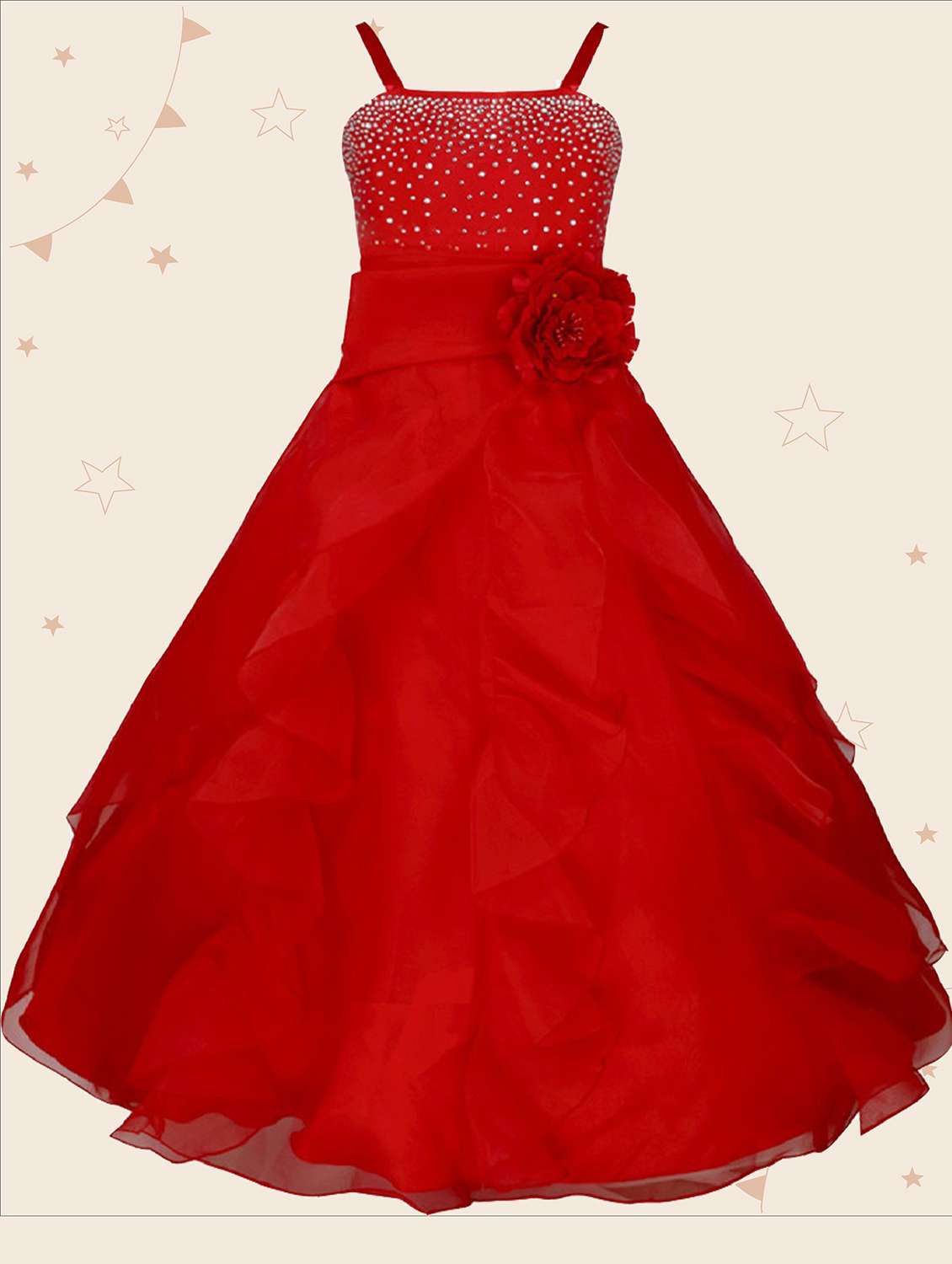 girls square neck sleeveless frock - 19743709 - Zoom Image - 0