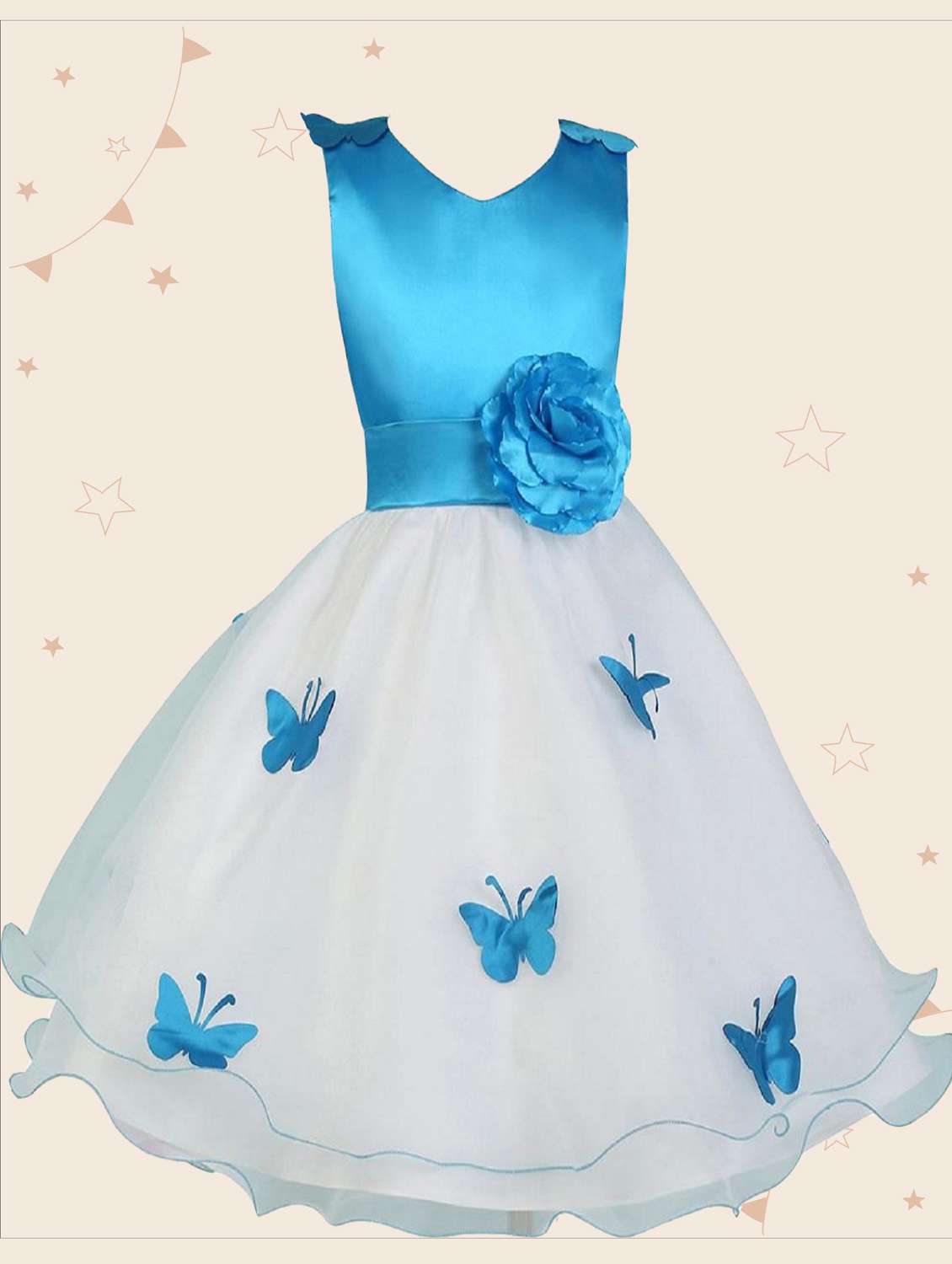 girls v neck sleeveless frock - 19743711 - Zoom Image - 0