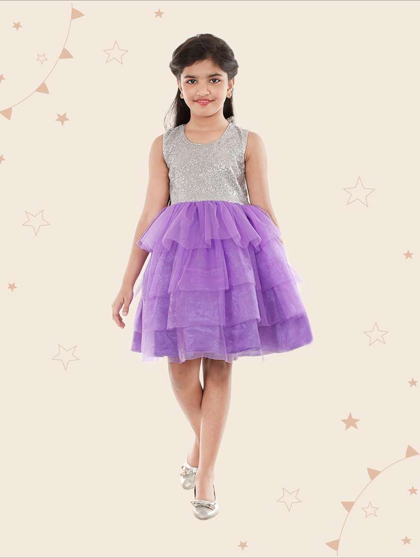 girls round neck sleeveless frock - 19743714 -  Zoom Image - 0
