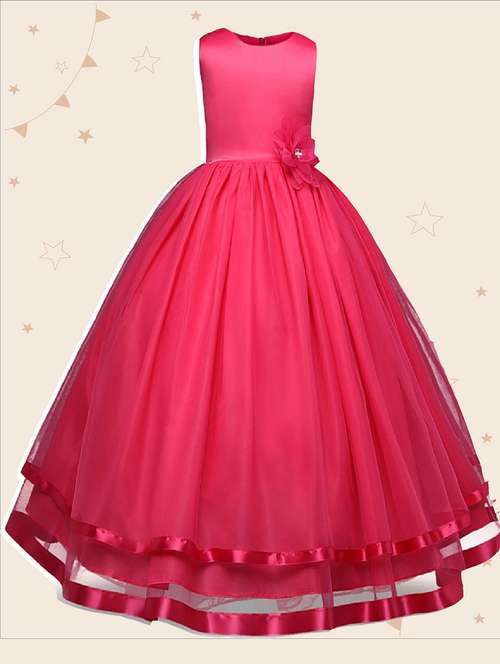 girls round neck sleeveless frock - 19743731 -  Standard Image - 0