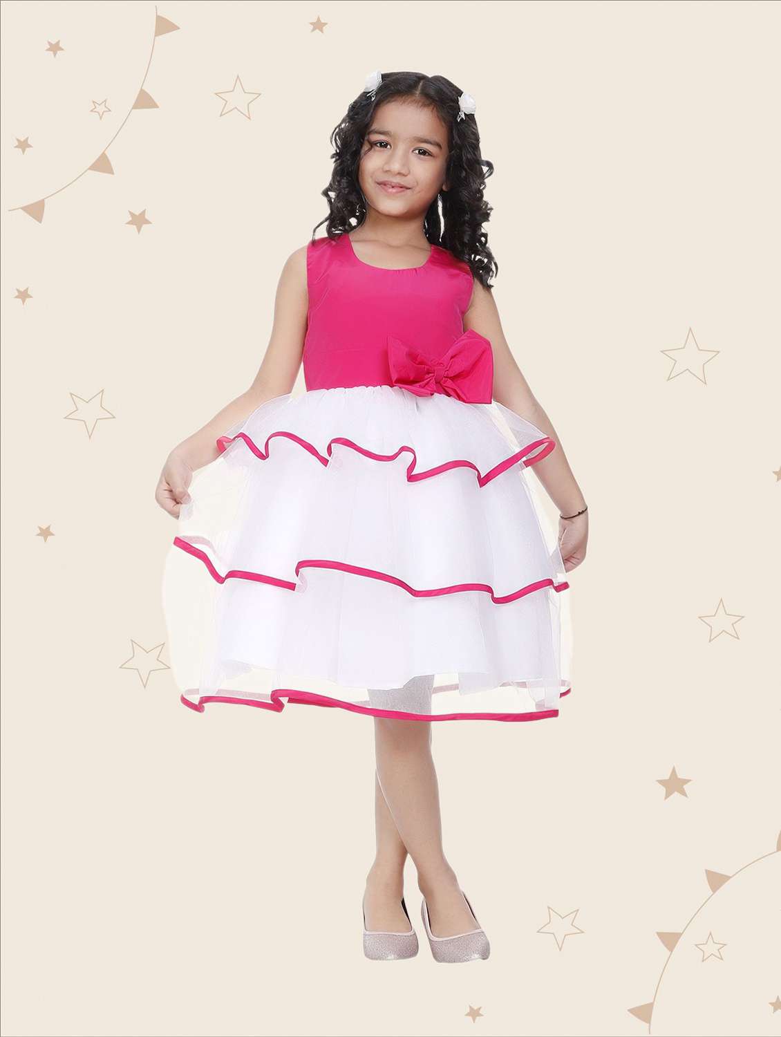 girls round neck sleeveless frock - 19743815 -  Zoom Image - 0