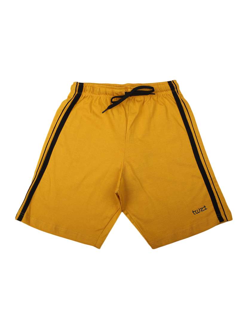 boys mustard cotton shorts 