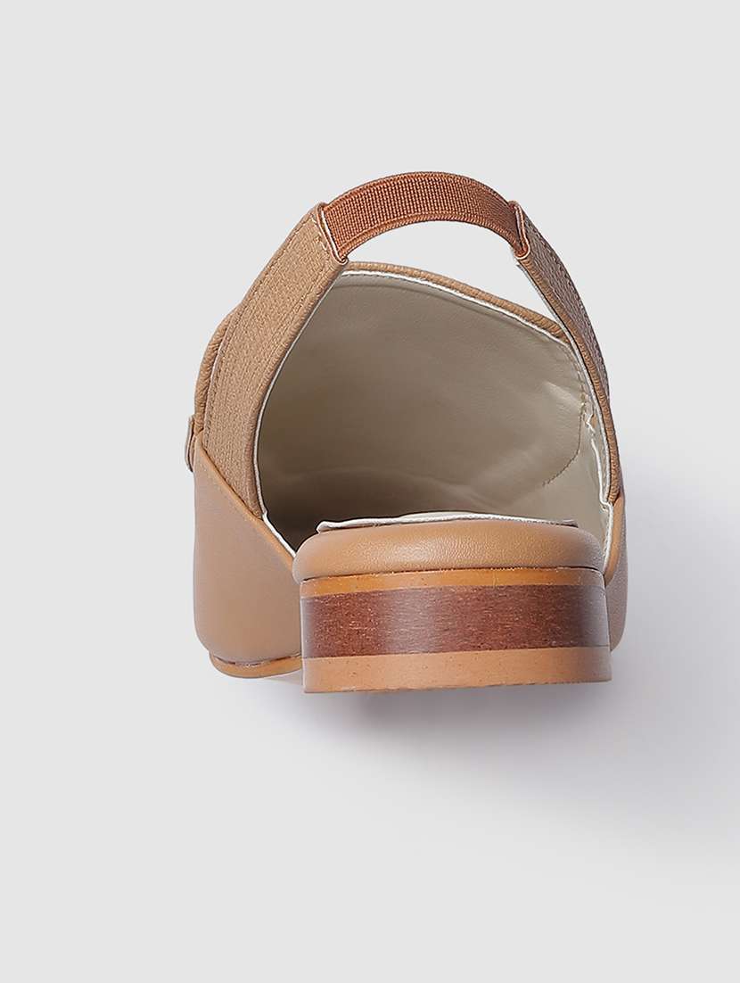 beige pu slip on sandal - 19745182 -  Standard Image - 3