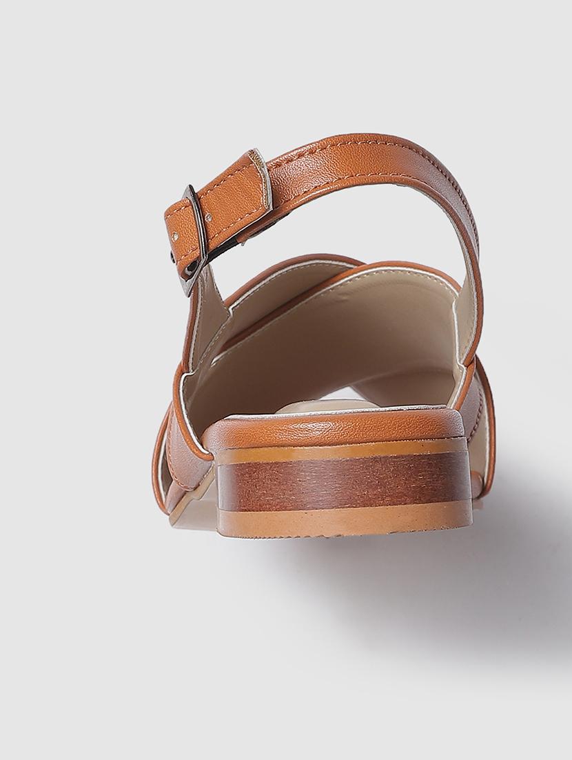 tan pu slip on flats - 19745186 - Standard Image - 3