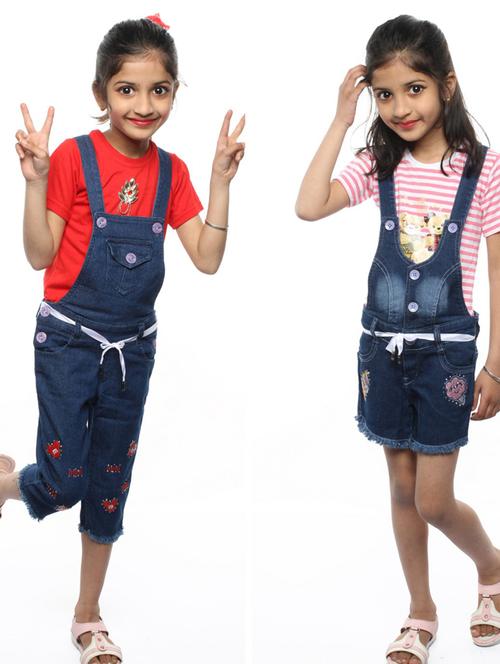 girls pack of 2 dungaree - 19746016 - Standard Image - 0