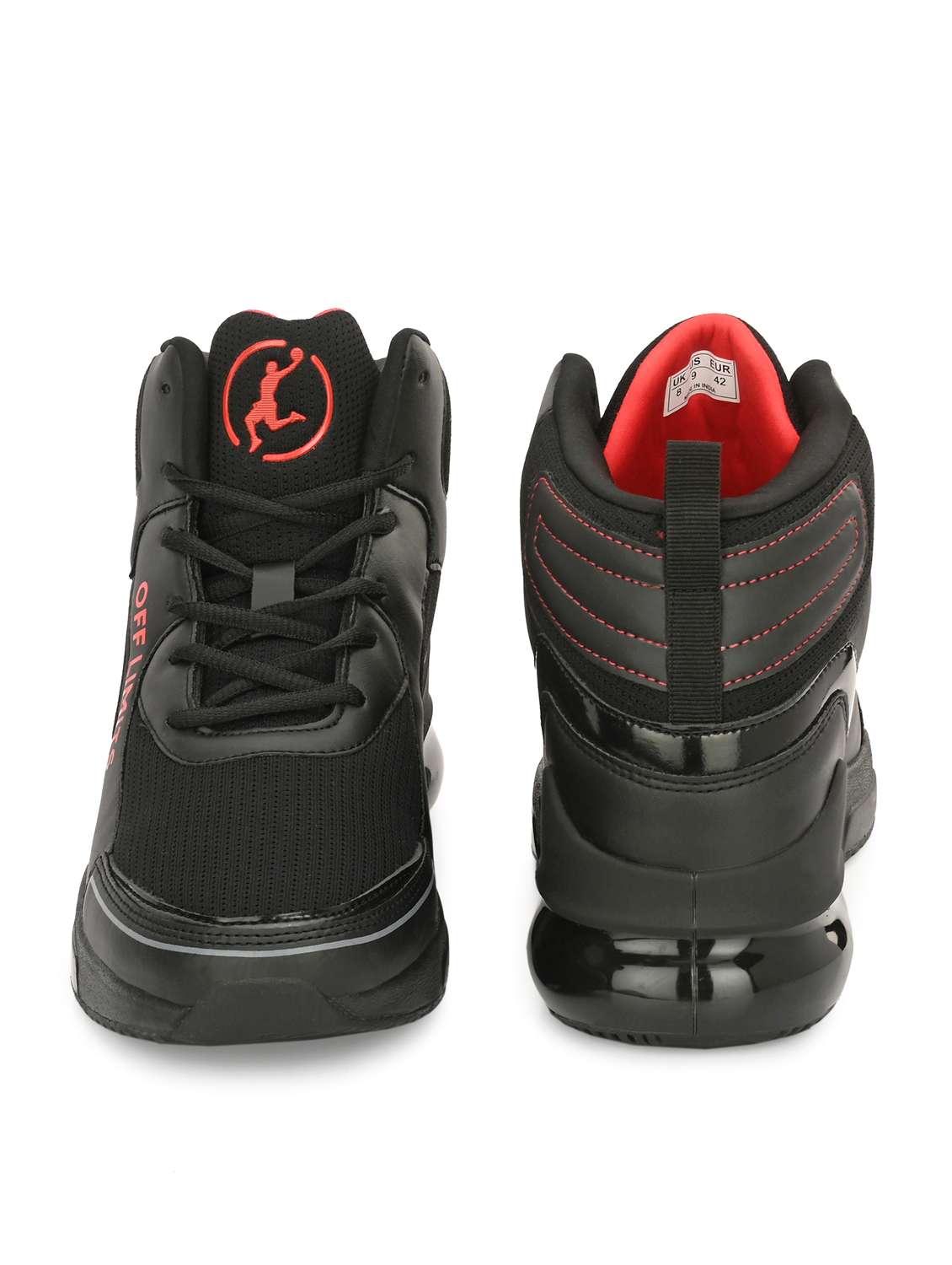 black synthetic lace up sneakers - 19747231 -  Standard Image - 5