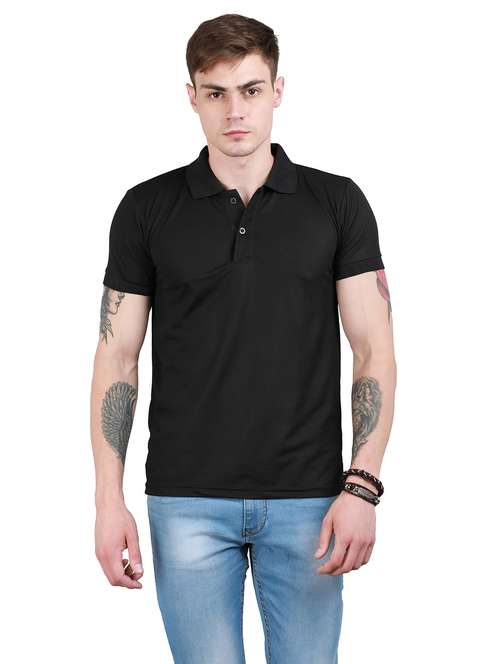 solids cotton polo t-shirt - 19748965 - Standard Image - 0