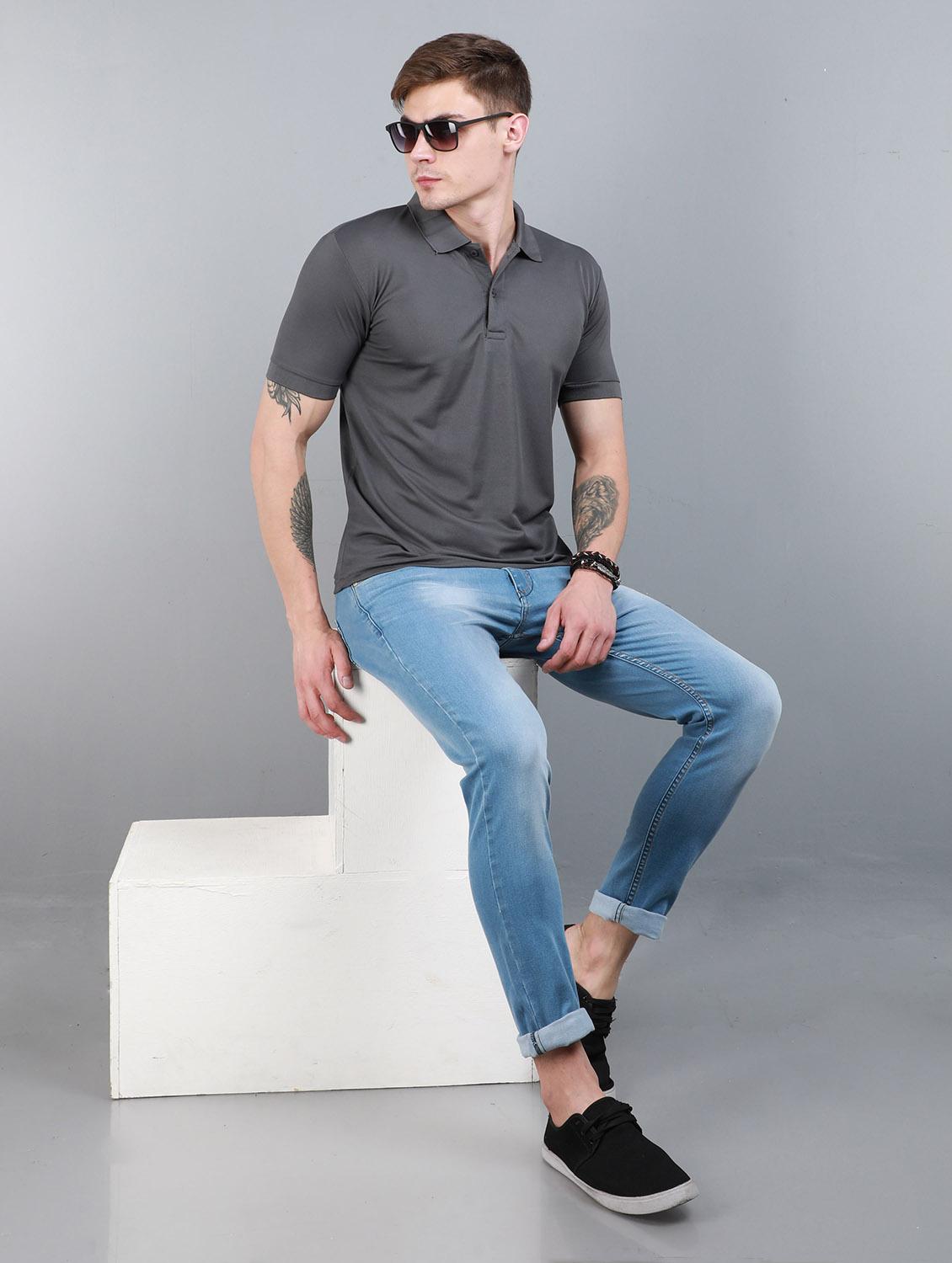 solids cotton polo t-shirt - 19748968 - Standard Image - 3