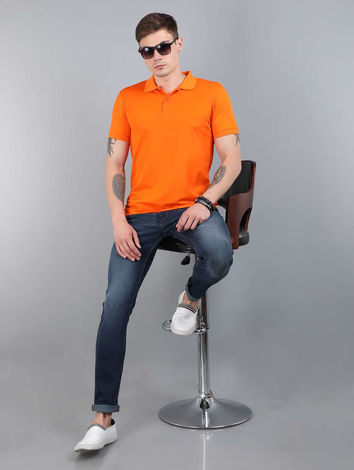 solids cotton polo t-shirt - 19748969 -  Standard Image - 3