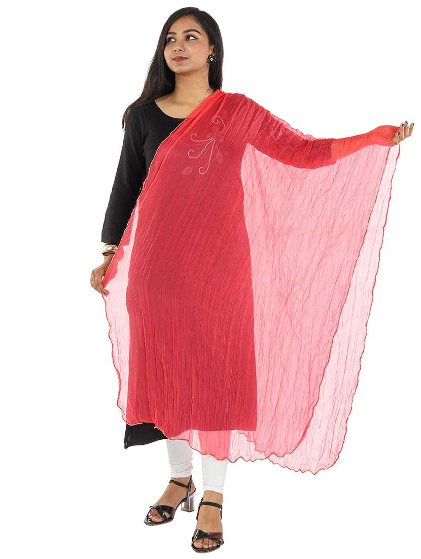 pink chiffon dupatta - 19749594 - Zoom Image - 0