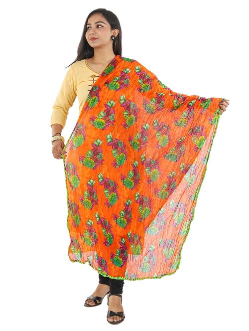 orange cotton dupatta - 19749619 - Standard Image - 0