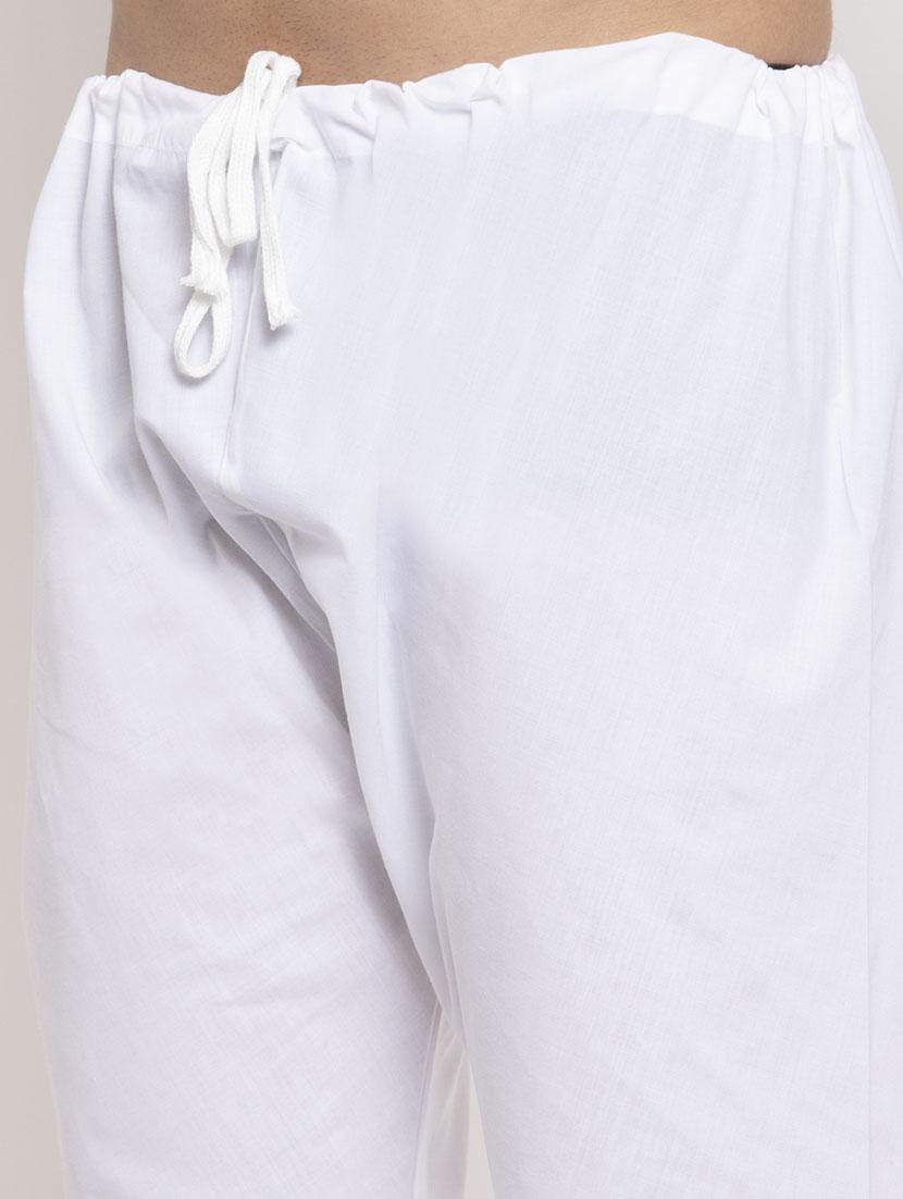 mandarin neck solid kurta pyjama with jacket - 19750182 - Standard Image - 5