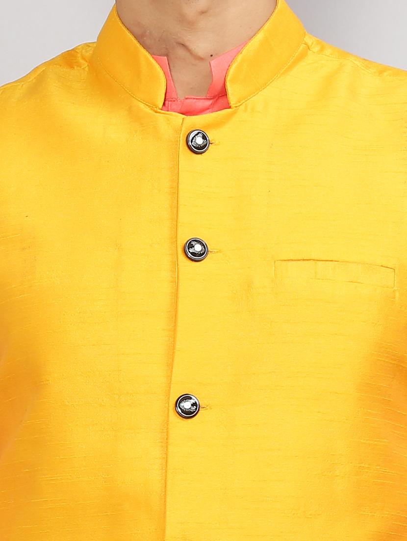 kurta pyjama with jacket ethnic wear set - 19750197 - Standard Image - 5