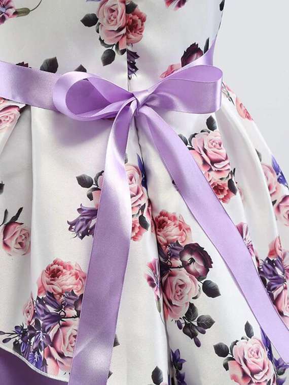 Girls Round Neck Sleeveless Frock