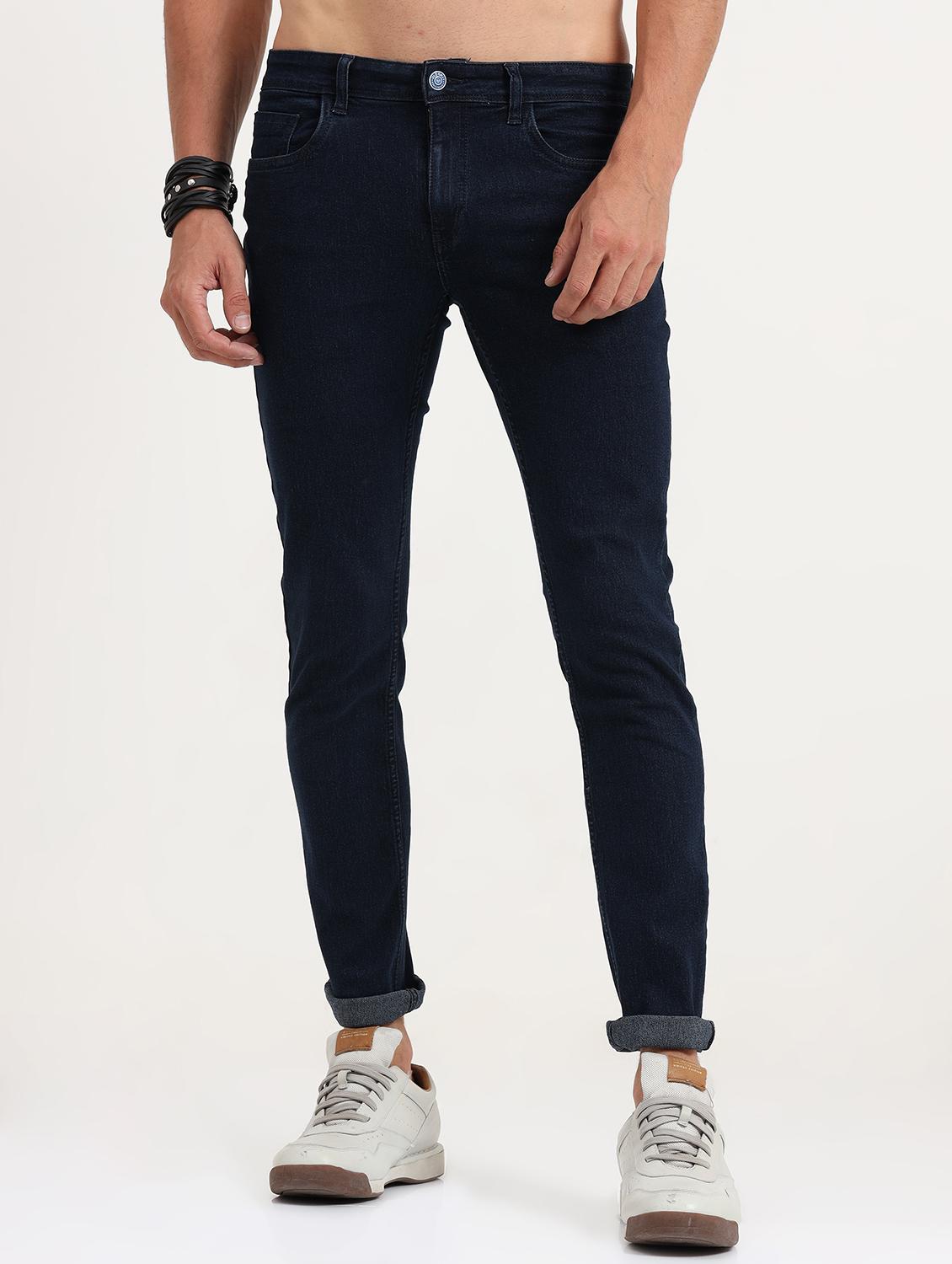 mens skinny fit plain jeans - 19751421 - Zoom Image - 0