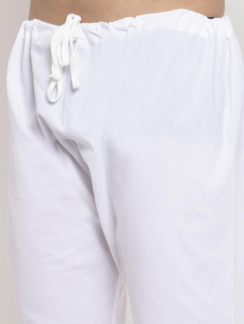 mandarin neck solid kurta pyjama set - 19753456 - Standard Image - 5