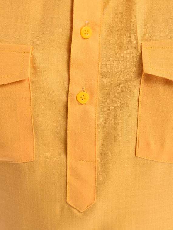 mandarin neck solid kurta pyjama set - 19754287 - Standard Image - 3