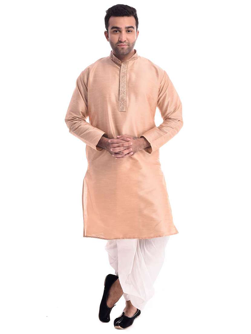 mandarin neck dhoti kurta set
