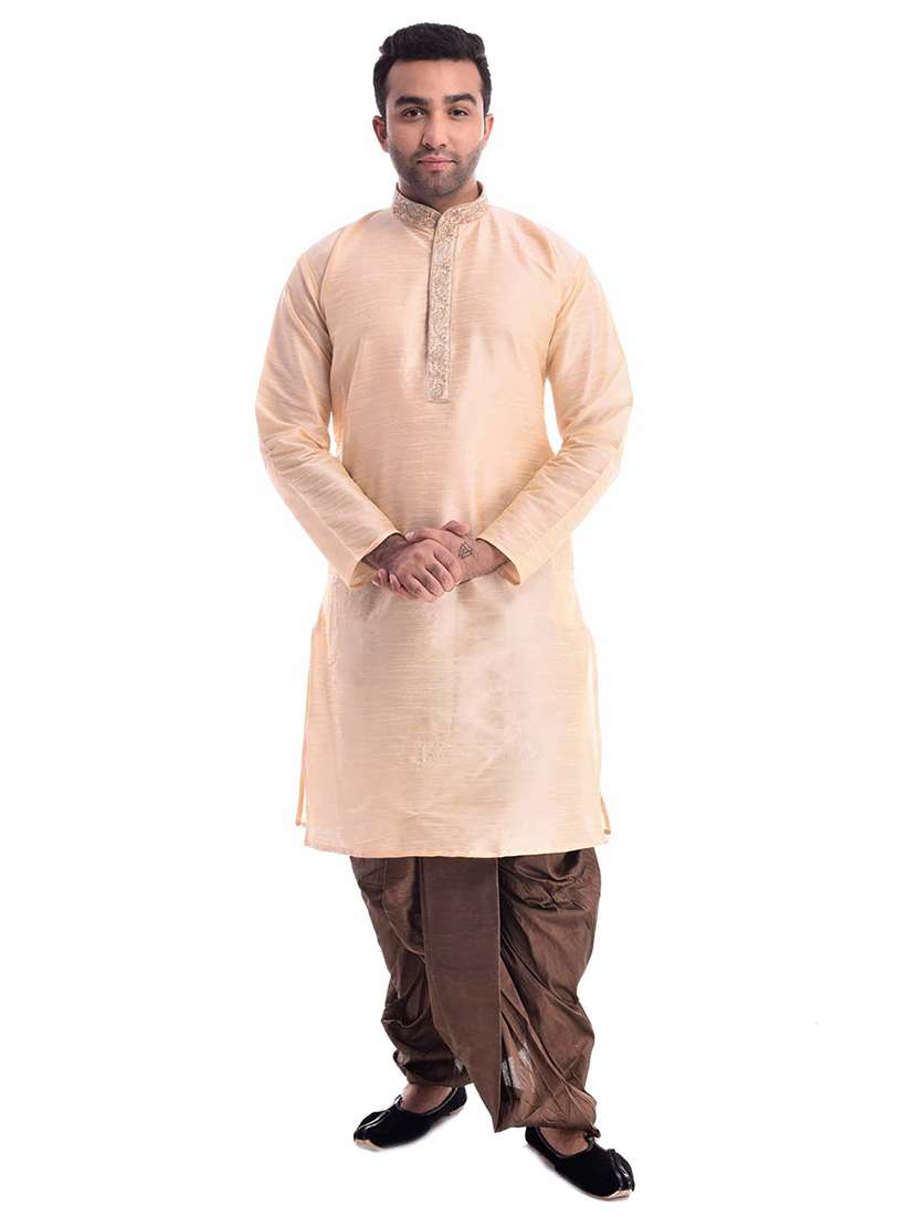 mandarin neck dhoti kurta set