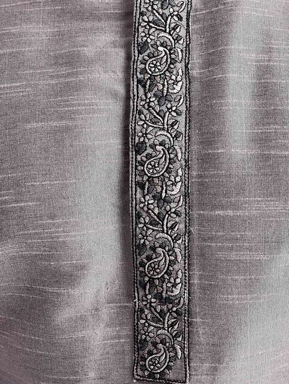 mandarin neck dhoti kurta set - 19754307 - Standard Image - 3