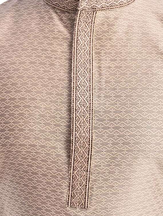 mandarin neck dhoti kurta set - 19754310 - Standard Image - 3