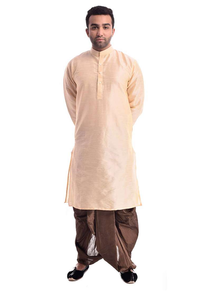 mandarin neck dhoti kurta set