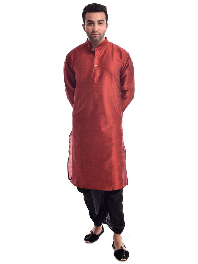 mandarin neck dhoti kurta set