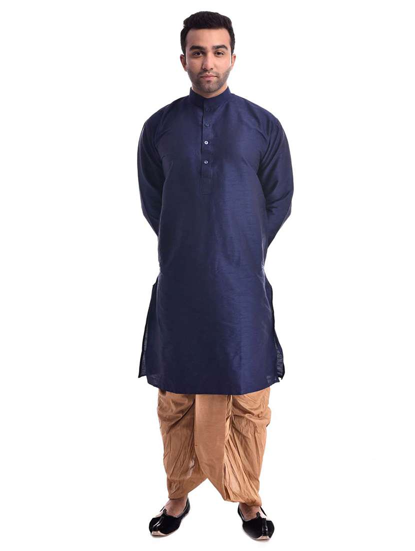 mandarin neck dhoti kurta set