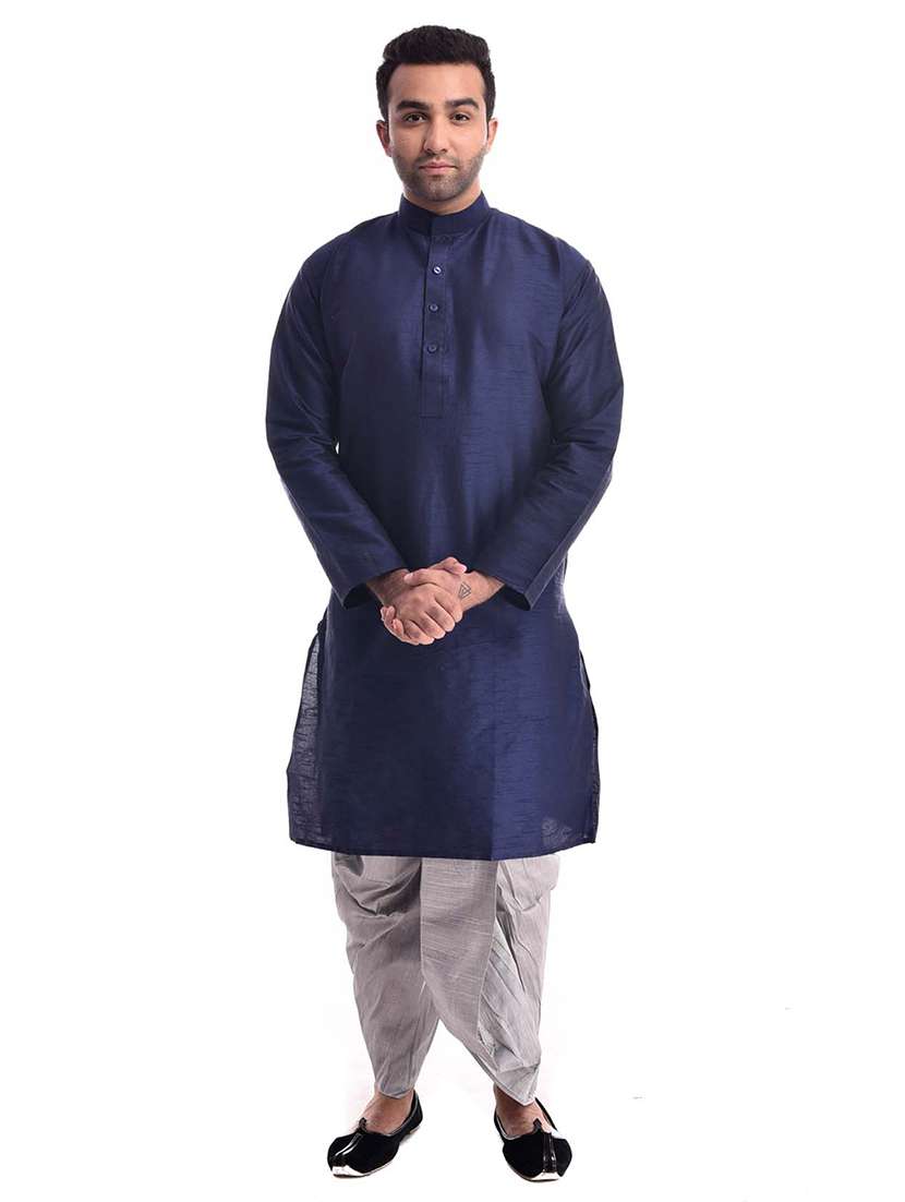 mandarin neck dhoti kurta set