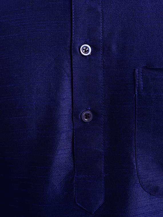 men mandarin collar solid dhoti kurta set - 19754326 - Standard Image - 3