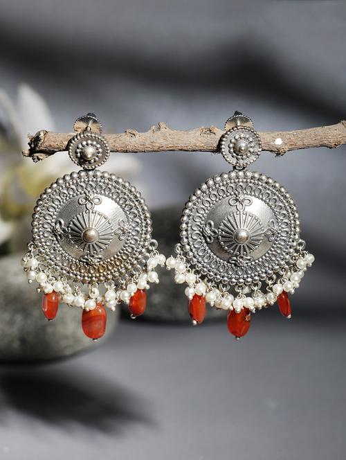 red brass drop earring - 19754800 -  Standard Image - 0