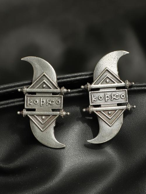 silver brass studs earring - 19755019 - Standard Image - 0
