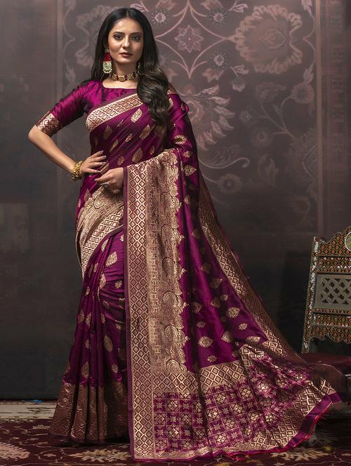women's banarasi saree with blouse - 19755054 -  Standard Image - 0