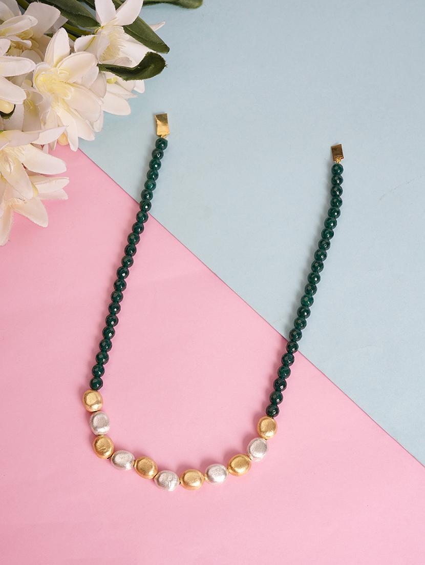 green brass long necklace - 19755187 -  Zoom Image - 0