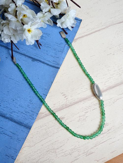 green beads long necklace - 19755189 -  Standard Image - 0