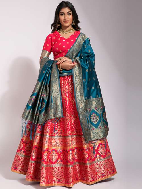 self designed woven flared lehenga - 19755290 -  Standard Image - 0