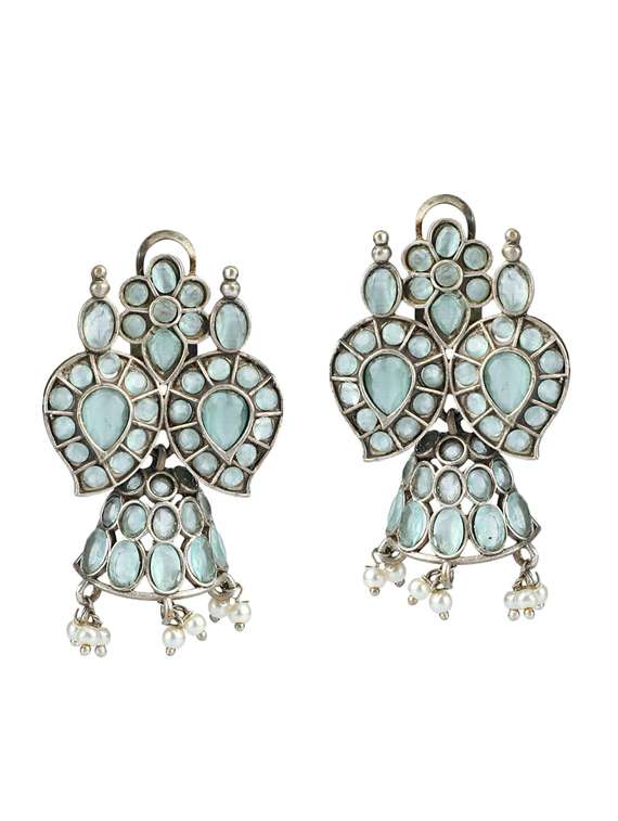 silver brass necklace and earrings - 19755343 -  Standard Image - 3