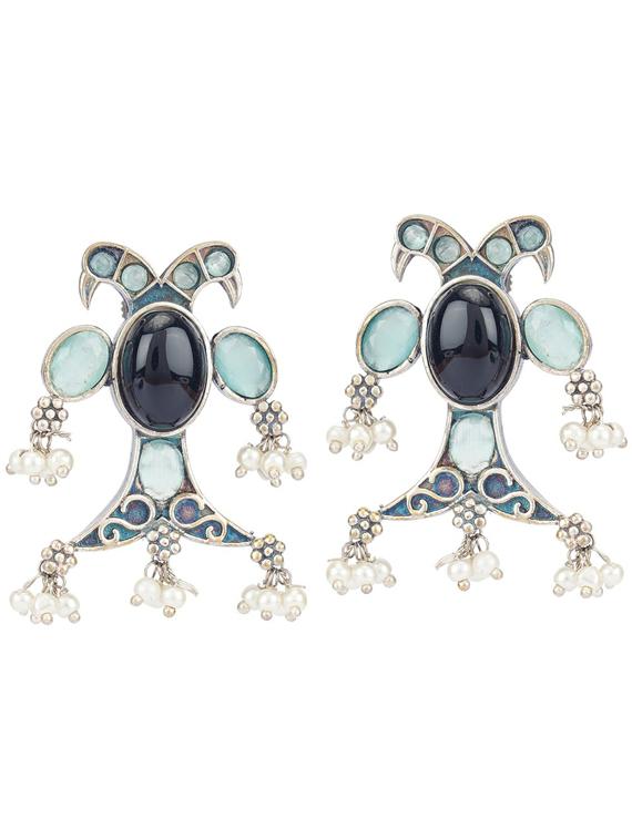 dual tone brass necklace and earring - 19755346 - Standard Image - 3