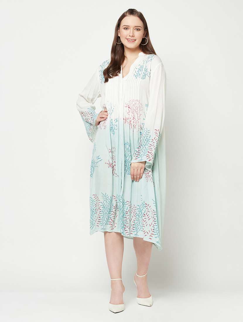 women's  leaf print dress