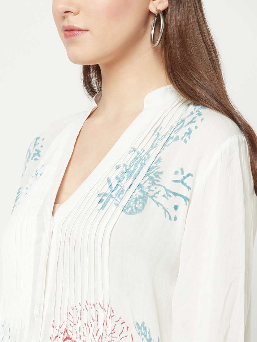 women's leaf print dress - 19755387 - Standard Image - 5