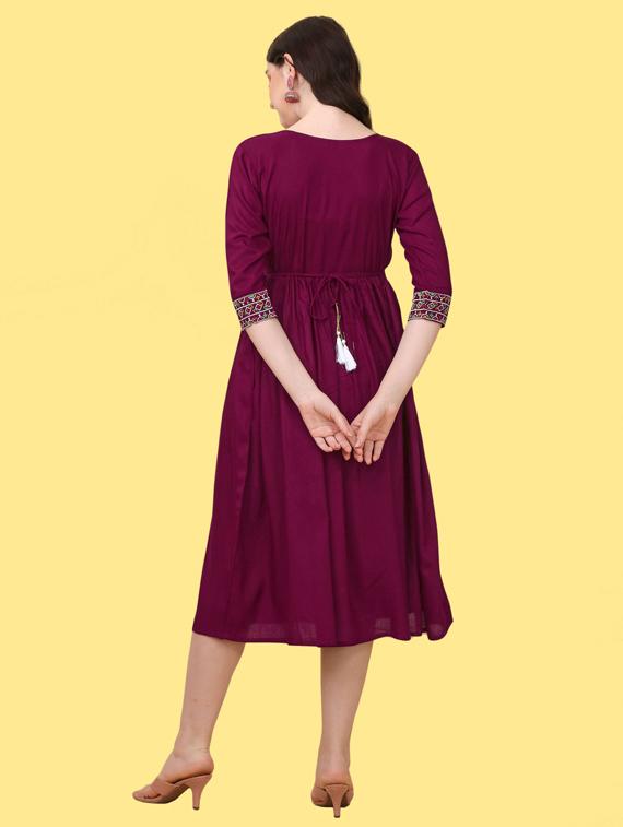 self design a-line dress - 19755929 - Standard Image - 3