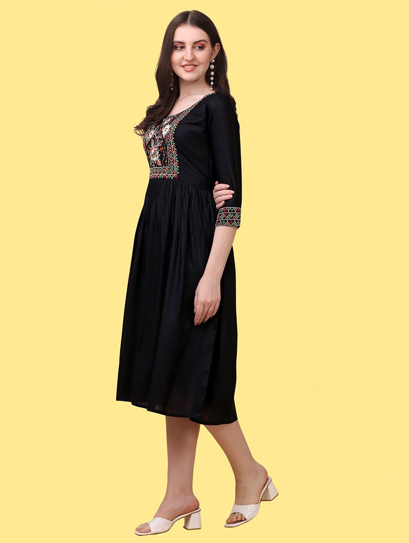 self design a-line dress - 19755932 - Standard Image - 3