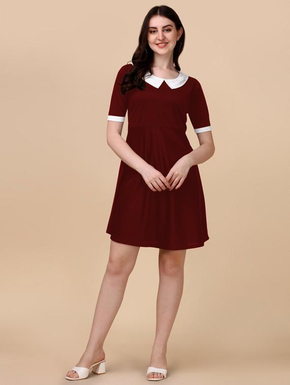 red hosiery aline dress - 19755969 - Standard Image - 3
