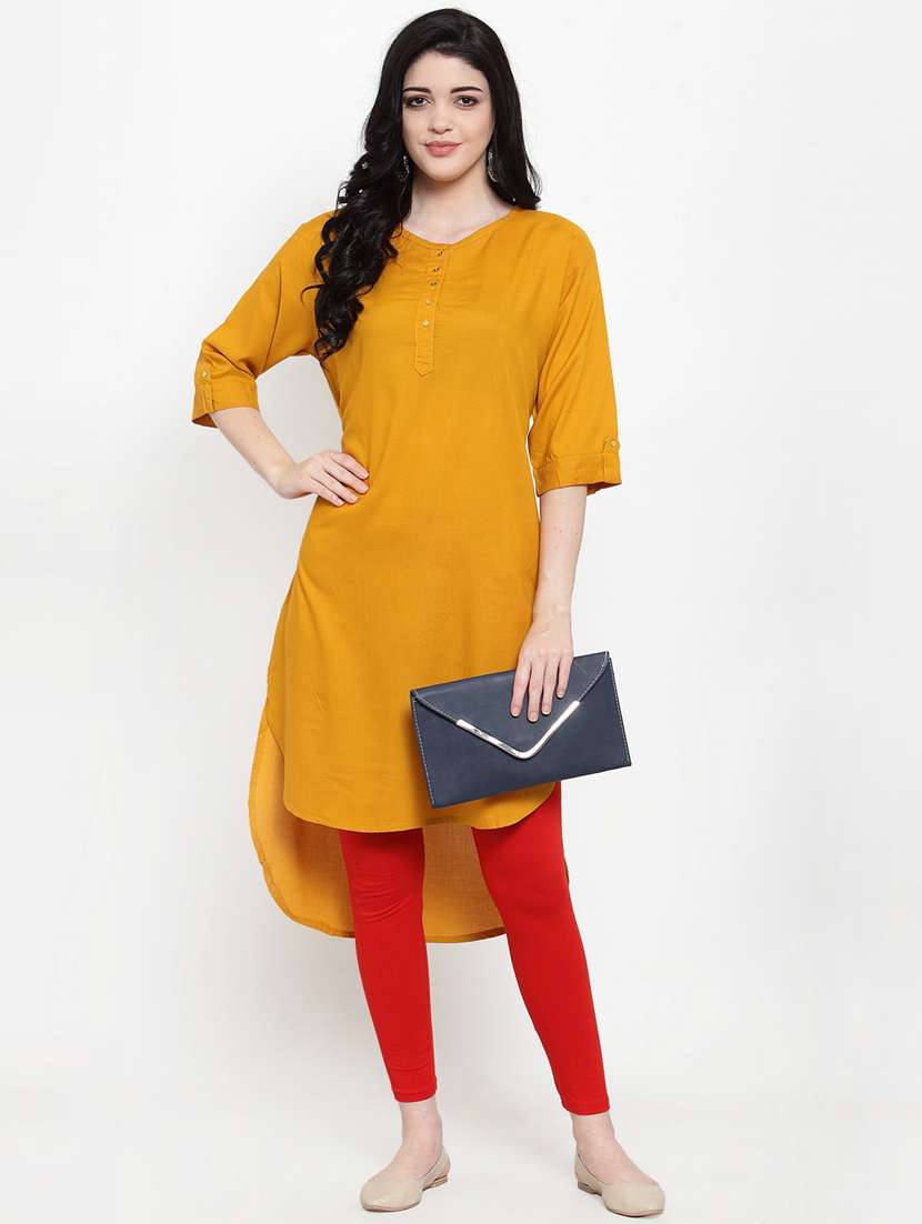 red cotton lycra leggings - 19756643 - Standard Image - 3