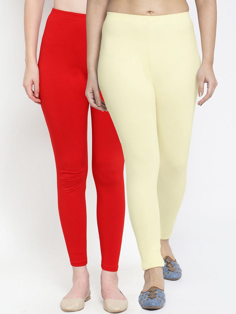 pack of 2 multi colored ankle length legging - 19756737 -  Zoom Image - 0