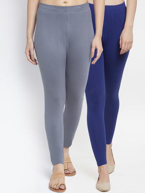 pack of 2 multi colored ankle length legging - 19756742 -  Standard Image - 0